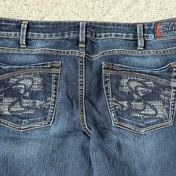 Silver Aiko Bootcut Jeans size 34 inseam 33 retro Y2K excellent condition - Picture 3 of 8